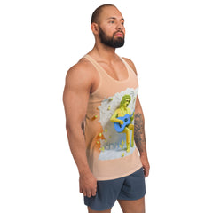 Soulful Blues Tank Top lifestyle image, perfect for summer outings.