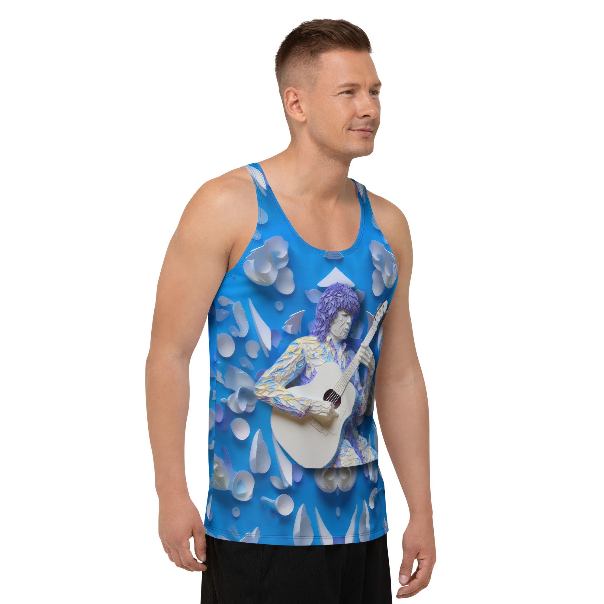 Model wearing Dubstep Impact Men's Tank Top