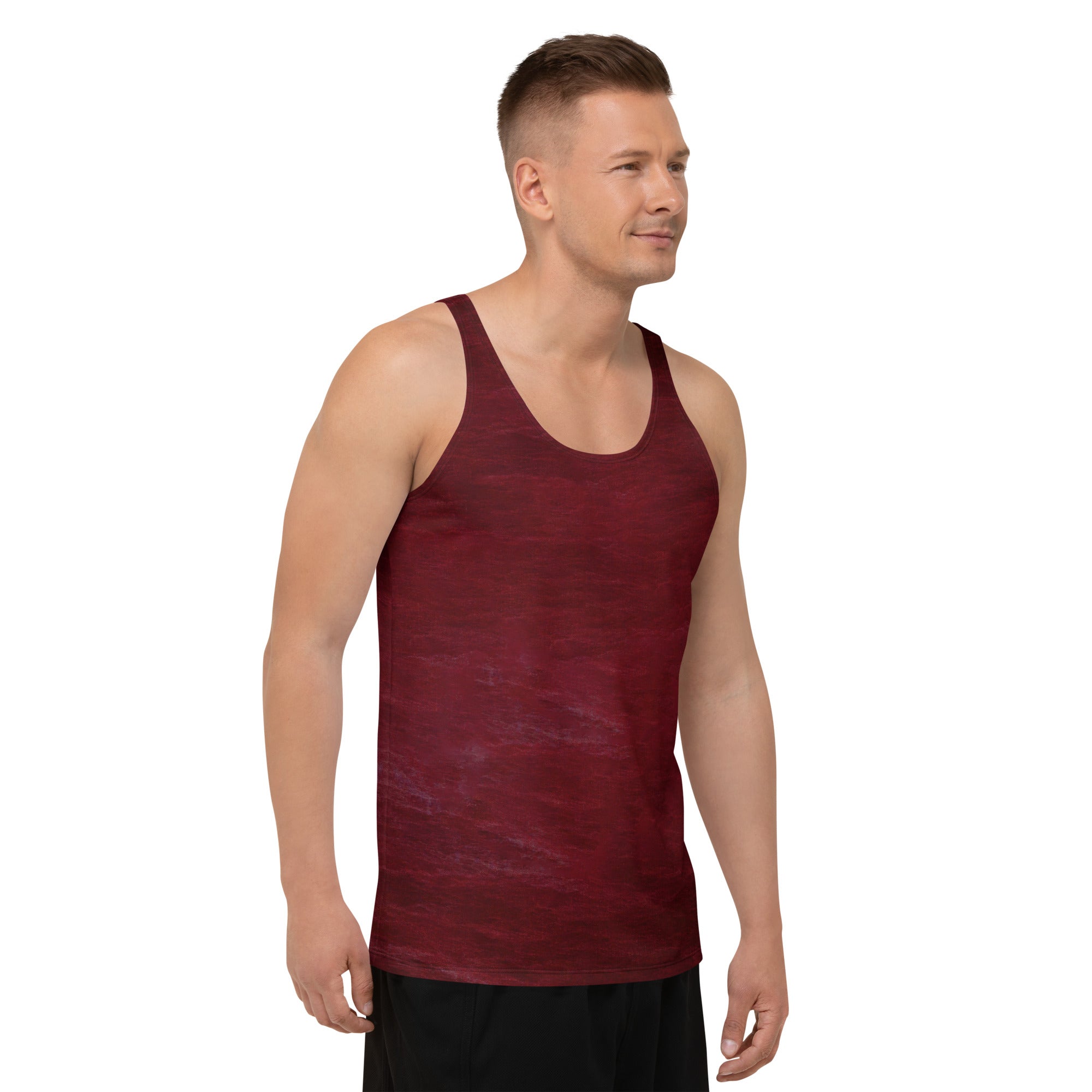 Eye-Catching Rainbow Ripple Men's Tank Top - Stand Out Style