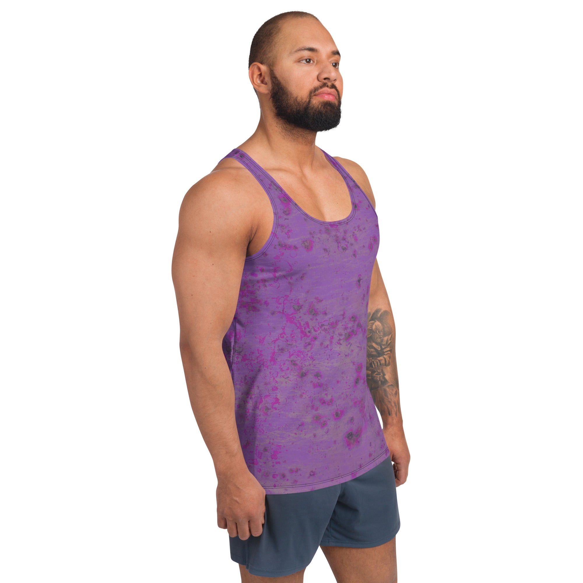 Starry Space Theme Men's Tank Top for Astronomy Lovers