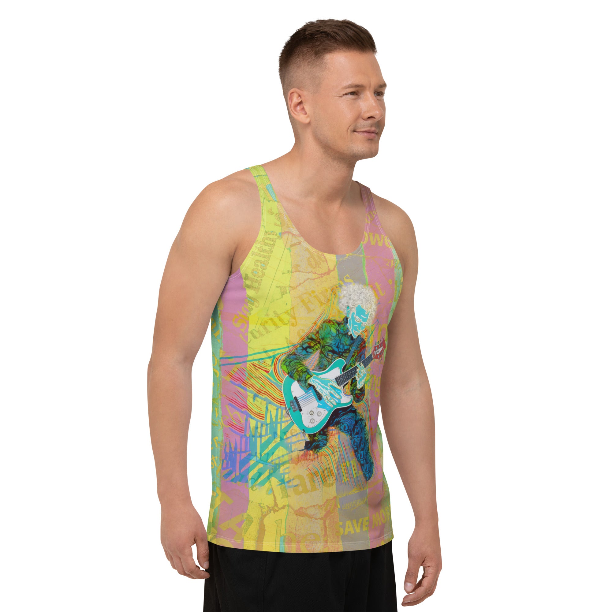 Retro style men's tank top in summer setting