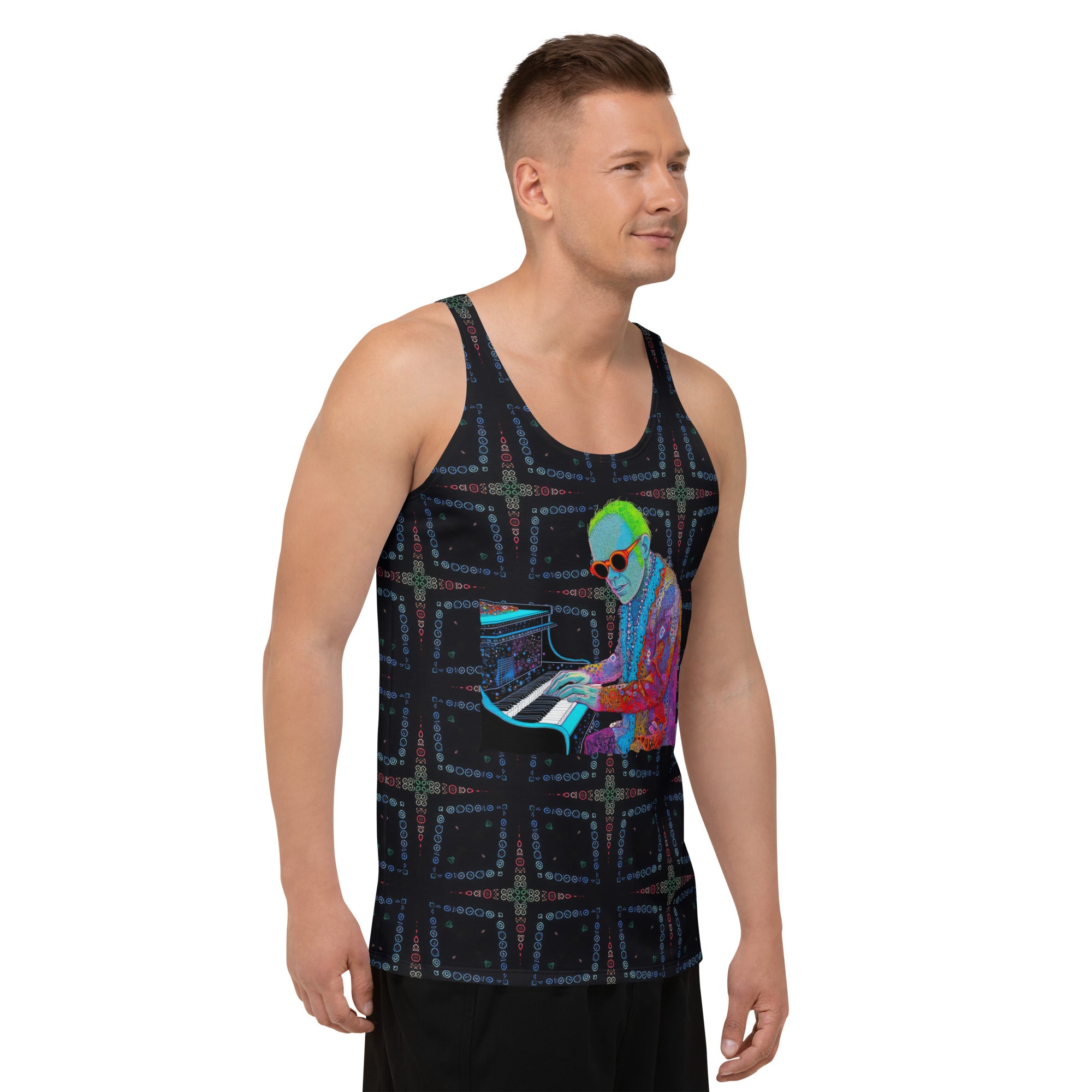 Rear view of Warhol Remix Men's Tank Top showcasing back design.