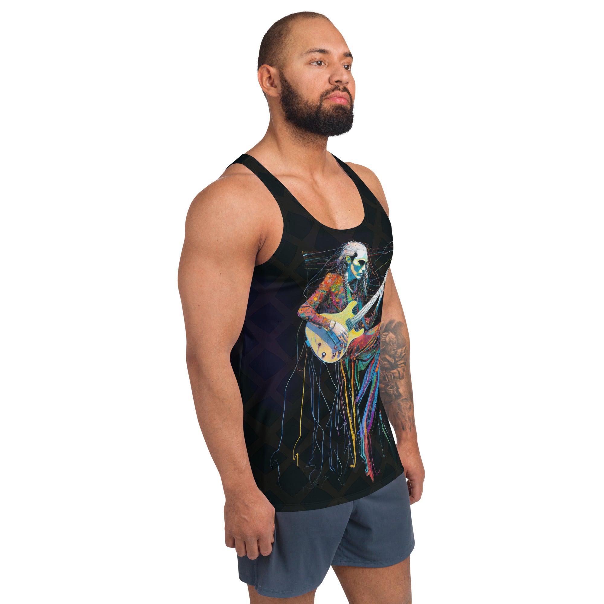 Petal Parade Men's Tank Top - Floral Print Detail