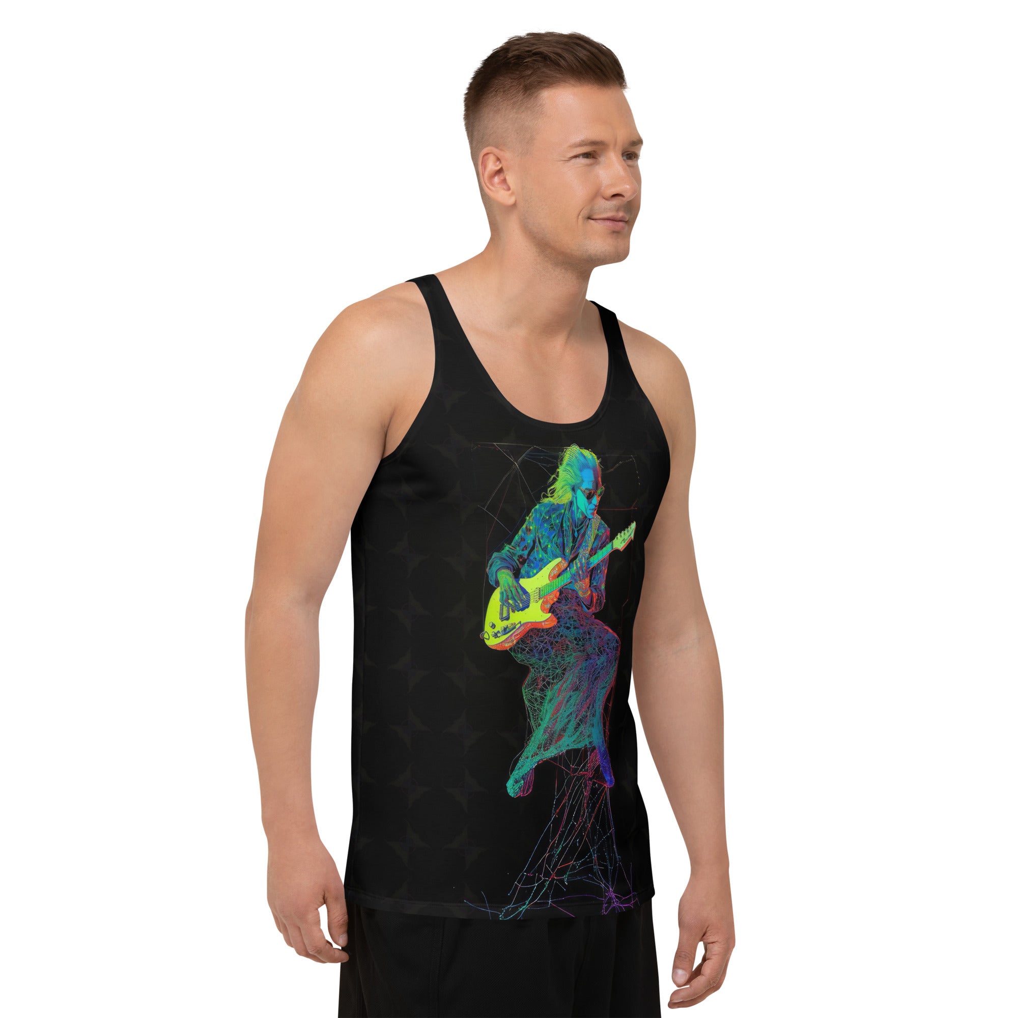 Wildflower Wonder Men's Tank Top - Stylish Design Detail