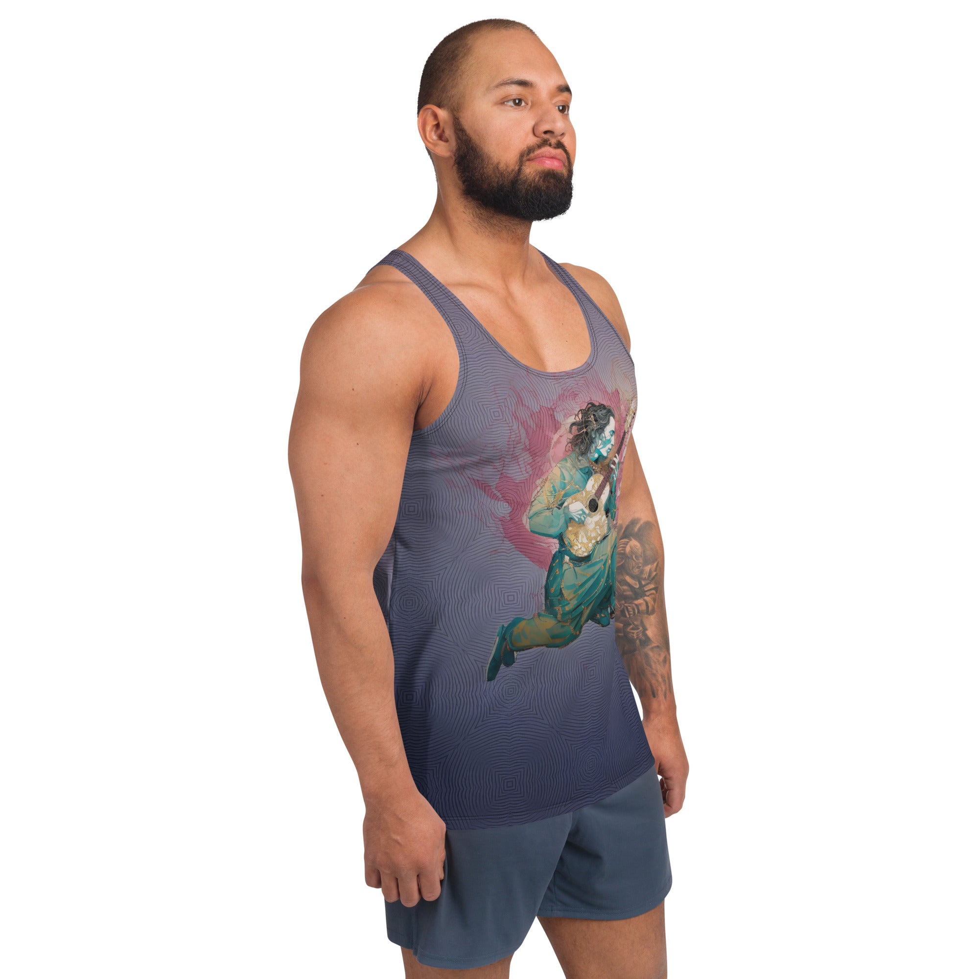 Harmony in Bloom Men's Tank Top side profile