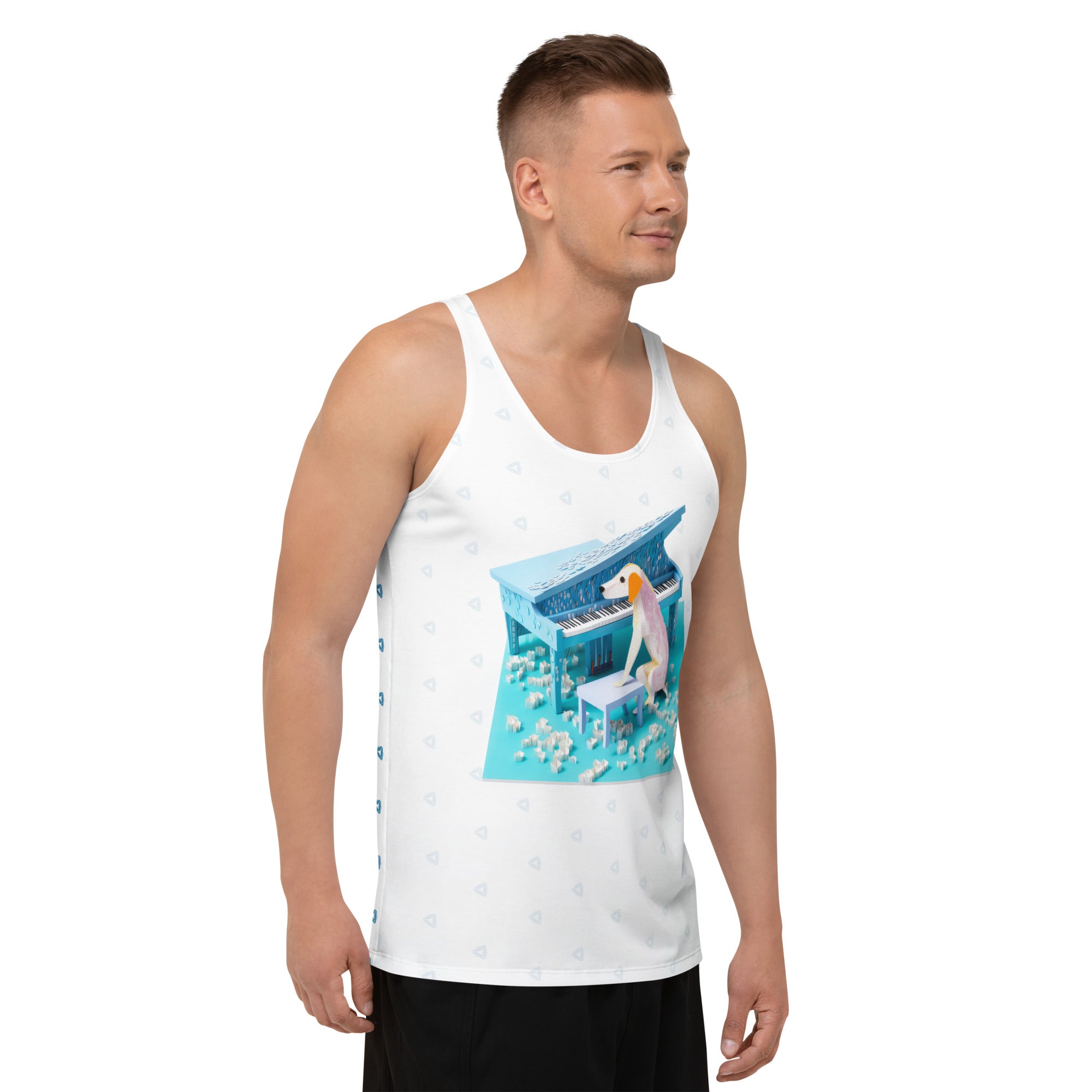 Stylish Kirigami Phoenix Flight tank top with phoenix design.