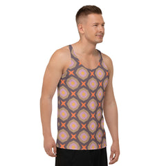 Men's Summer Tank Top with multicolored Kaleidoscope print