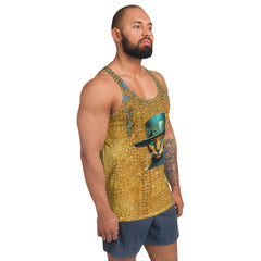 Stylish Whisker Wonderland tank top for men.