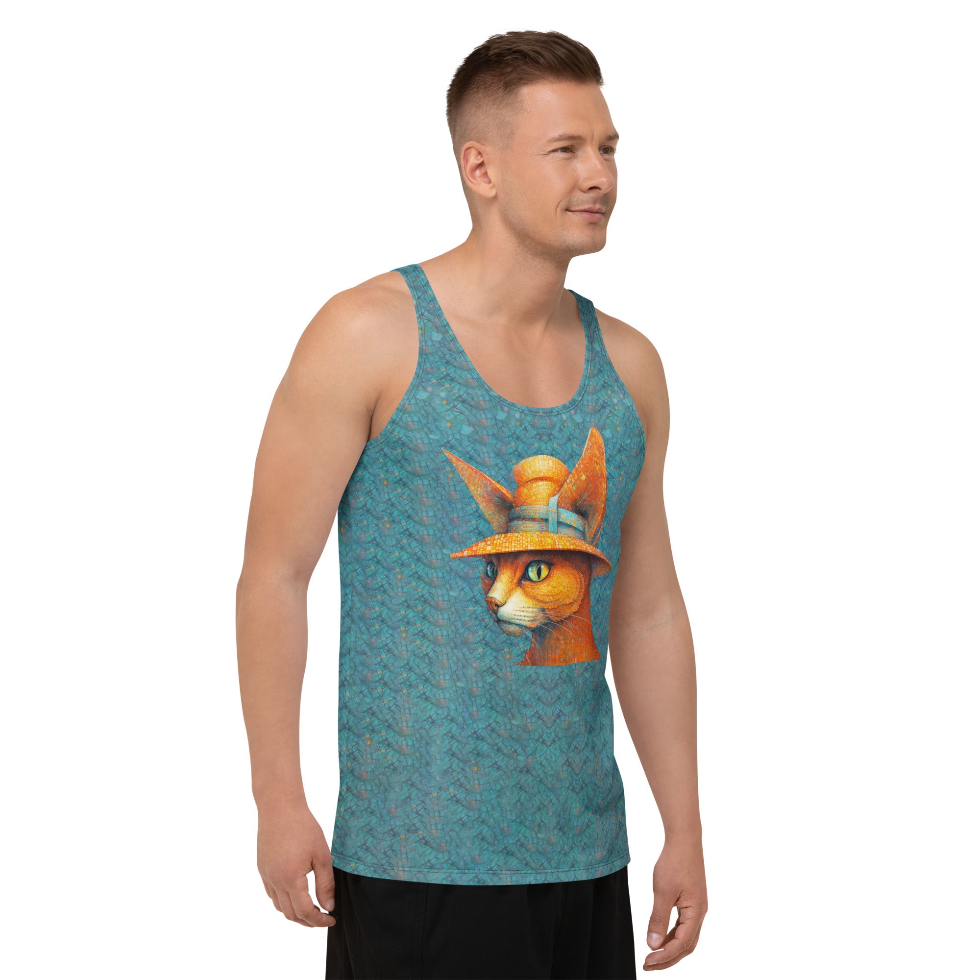 Stylish man posing in Tail Wagging Fun tank top