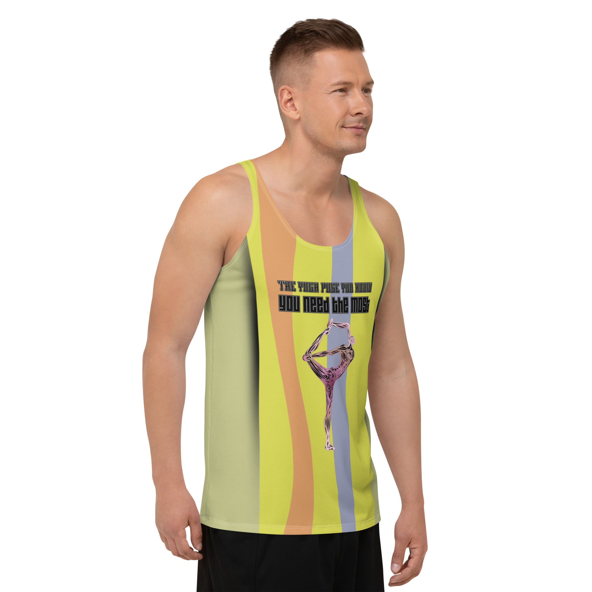 Zen Breath Men's Tank Top available in various colors.
