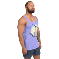 Breathable fabric of Sun Salutation Men's Tank Top.
