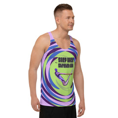 Prana Flow Men's Tank Top worn during yoga practice.
