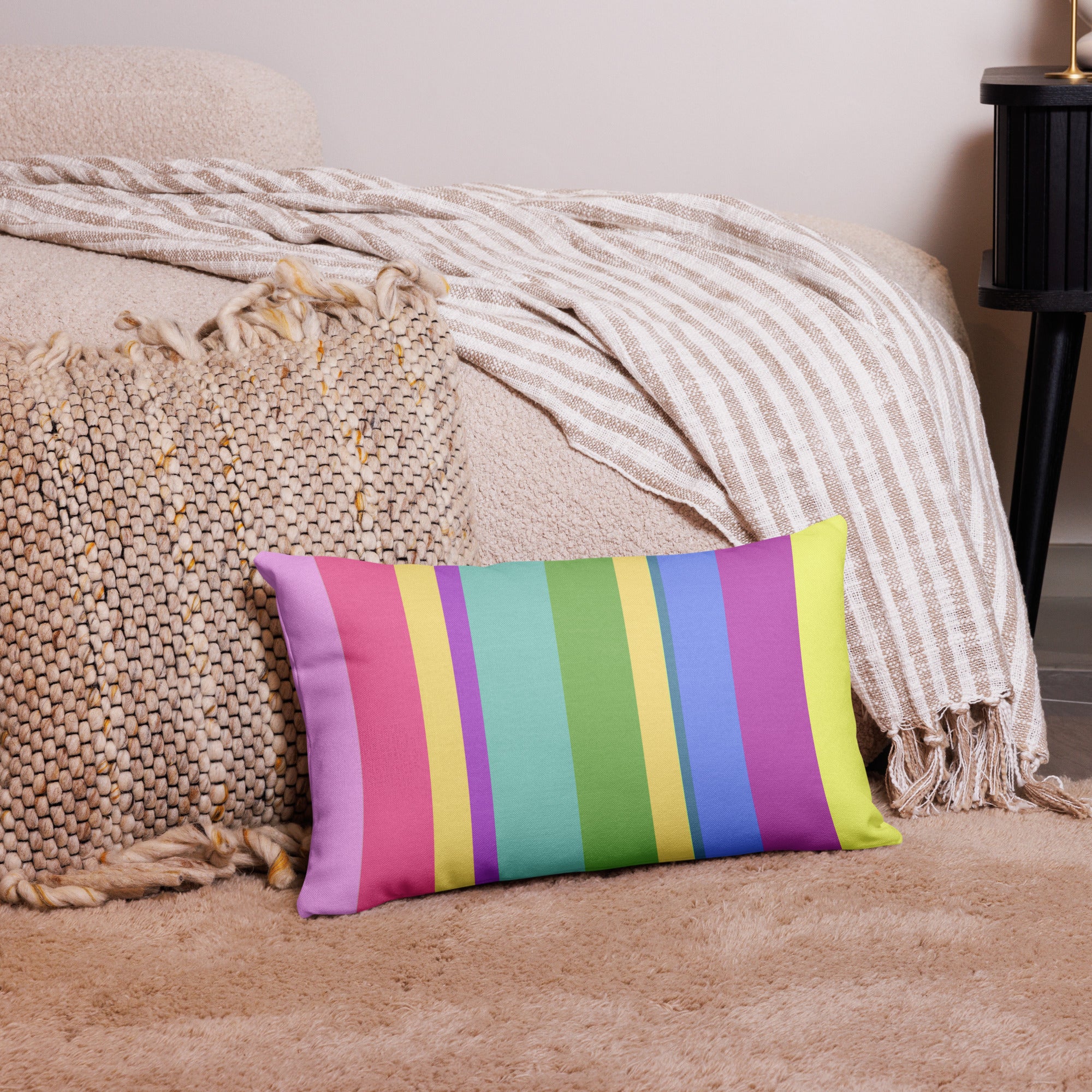 Elegant premium pillow with rustic design for home decor.