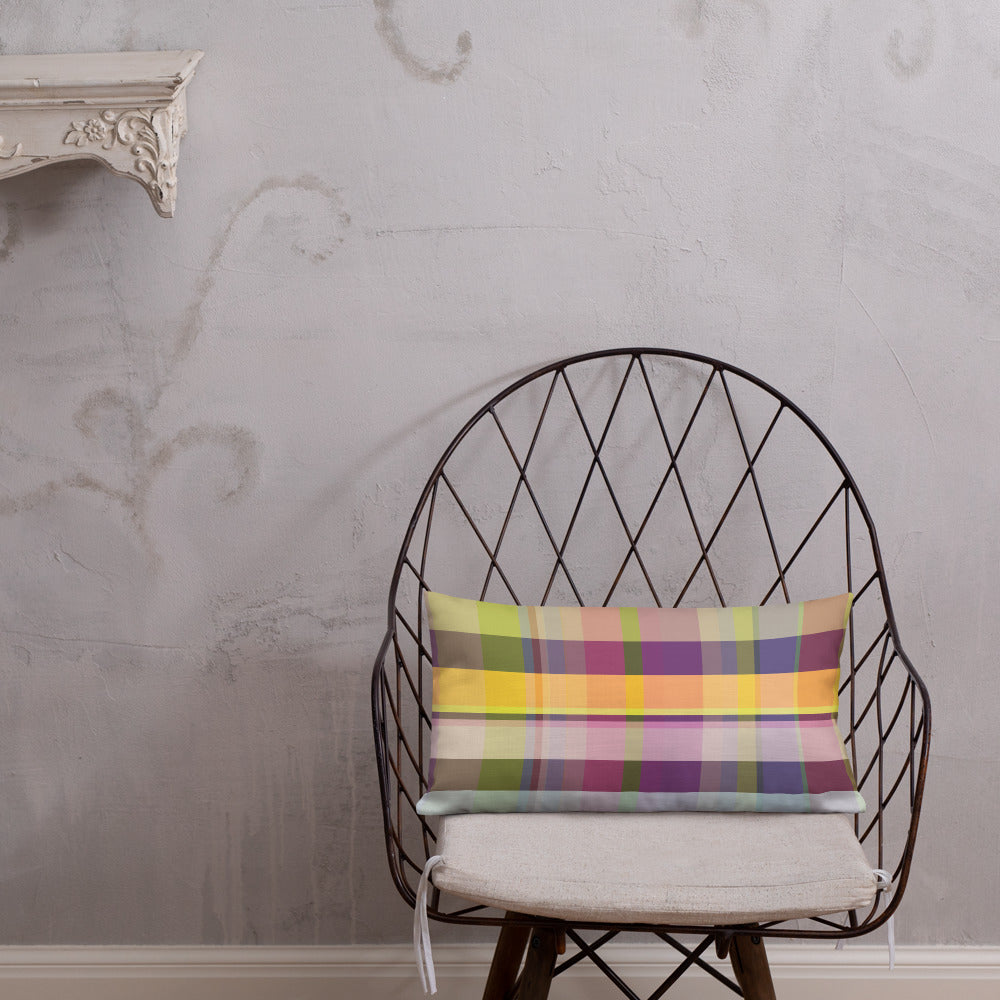 Tropical Paradise Premium Accent Pillow placed on a hammock, perfect for creating a laid-back tropical retreat in your home.