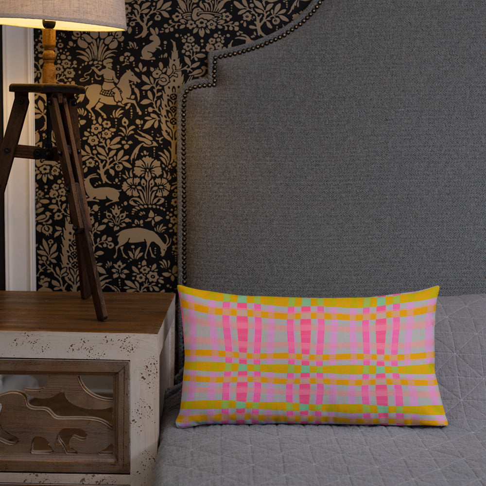 Premium stripe design pillow adding comfort and style to modern home decor.