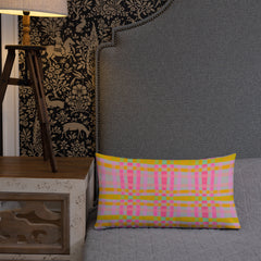 Premium stripe design pillow adding comfort and style to modern home decor.