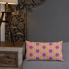 Close-up of Ethnic Fusion Premium Accent Pillow fabric design