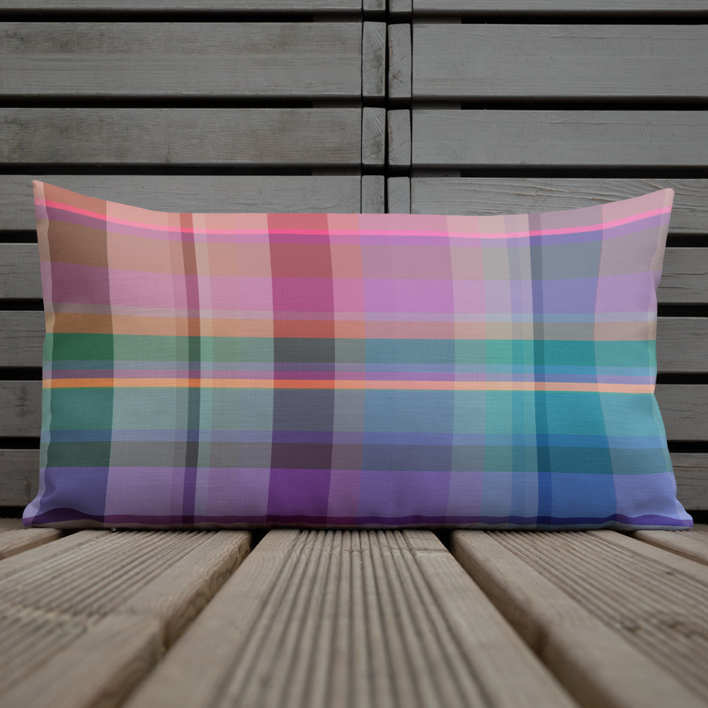 Psychedelic Premium Pillow adding flair to home decor.