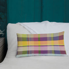 Exotic foliage design of the Tropical Paradise Premium Accent Pillow, reminiscent of lush tropical jungles and paradise islands.