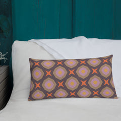 Close-up of Mediterranean Vibes Premium Accent Pillow fabric and design