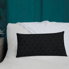 Close-up of Abstract Waves Premium Accent Pillow with intricate design details