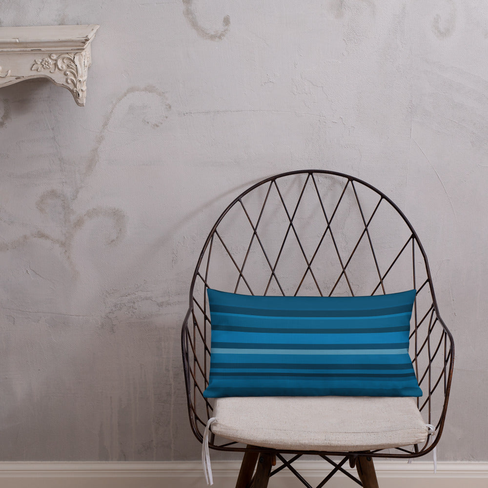 Ethereal Chevron Premium Pillow elegantly placed on a modern sofa.