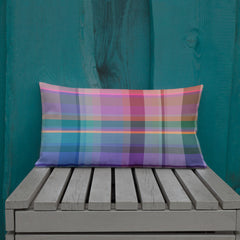 Vibrant Premium Accent Pillow with Psychedelic Pattern.