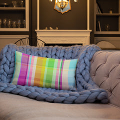 Interior shot featuring the Cosmic Carnival Premium Accent Pillow, adding a whimsical and charming accent to the room.