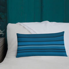 Close-up of the Ethereal Chevron Premium Pillow showcasing its intricate design.