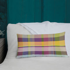 Tropical Paradise Premium Accent Pillow featured in a coastal-themed living room, adding a splash of exotic charm.