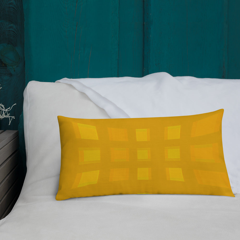 Elegant Premium Linen Stripe Pillow enhancing bedroom decor.