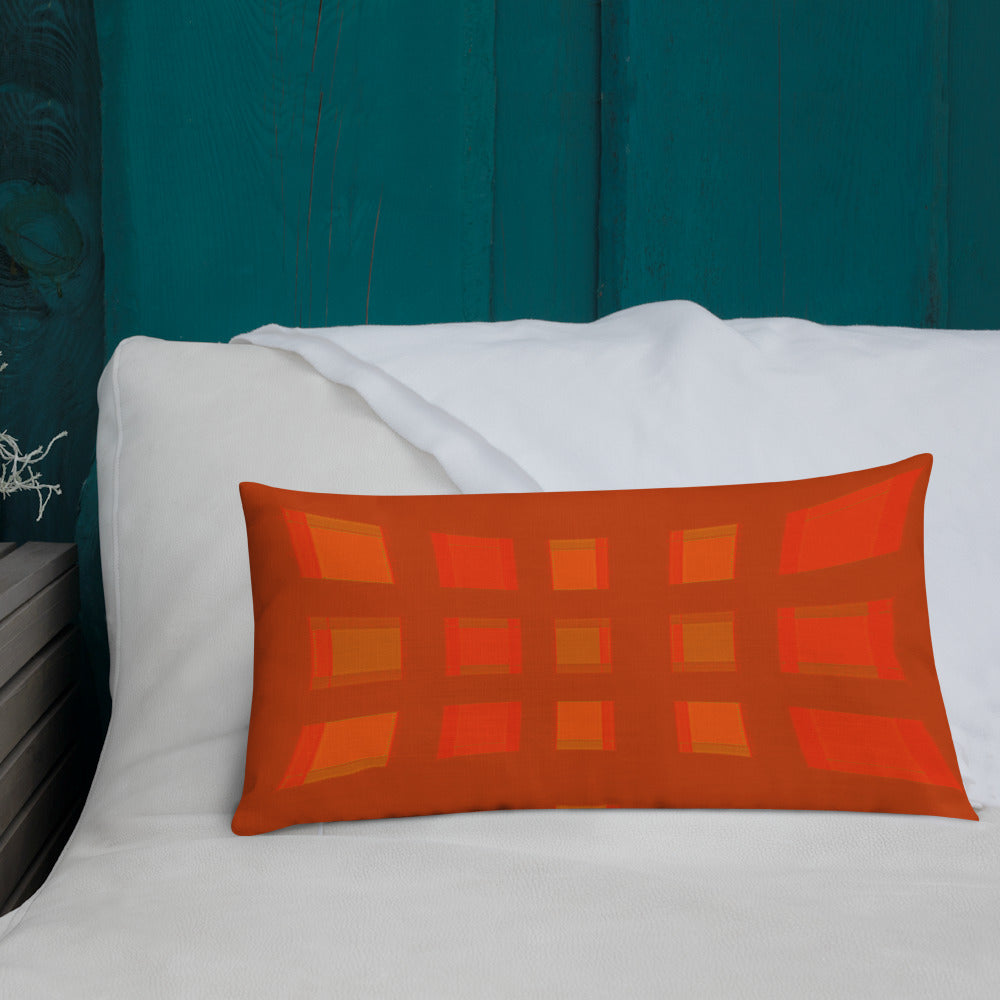 Celestial Nights striped accent pillow on a luxurious sofa.