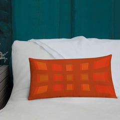 Celestial Nights striped accent pillow on a luxurious sofa.