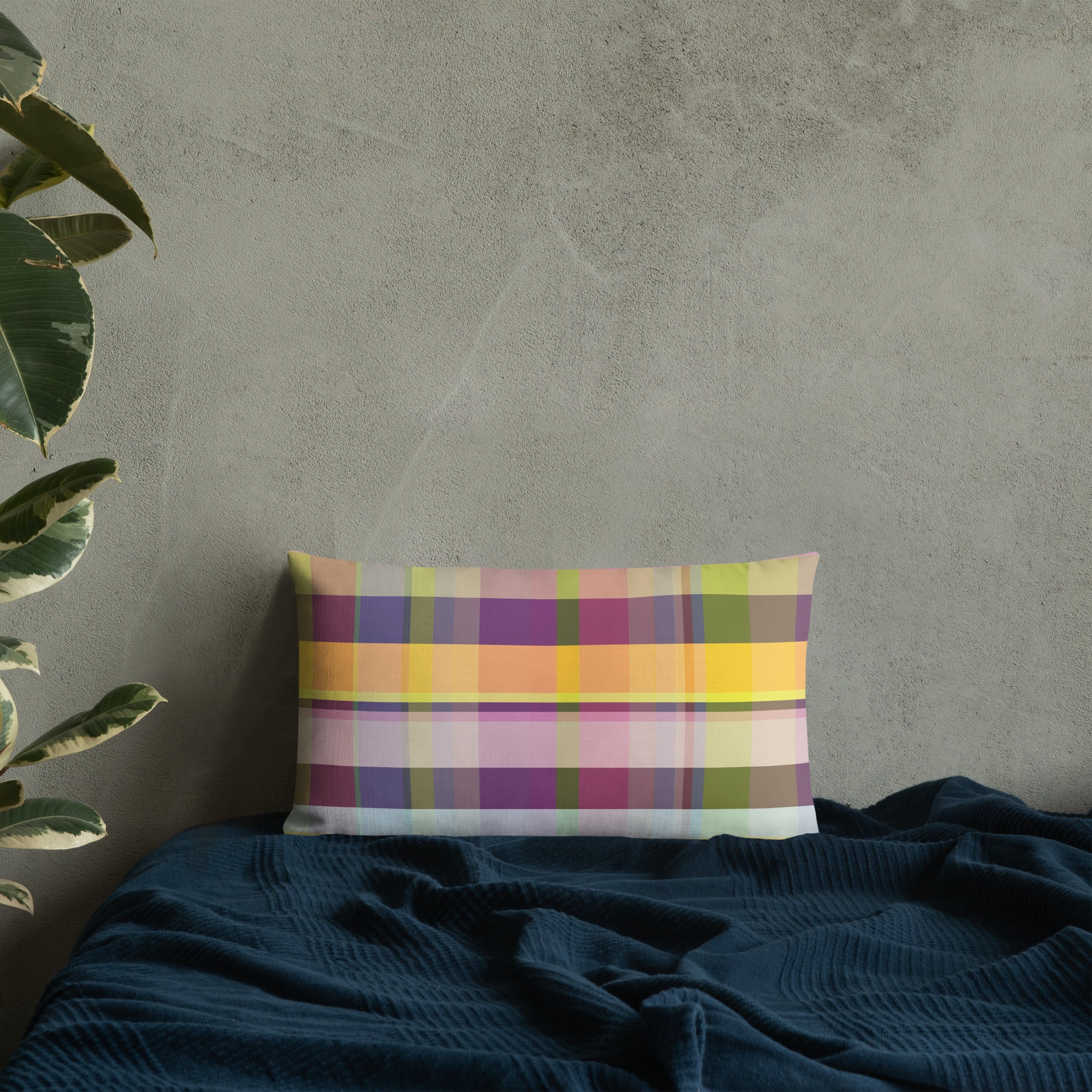 Detailed view of the Tropical Paradise Premium Accent Pillow, highlighting its high-quality craftsmanship and vibrant design.