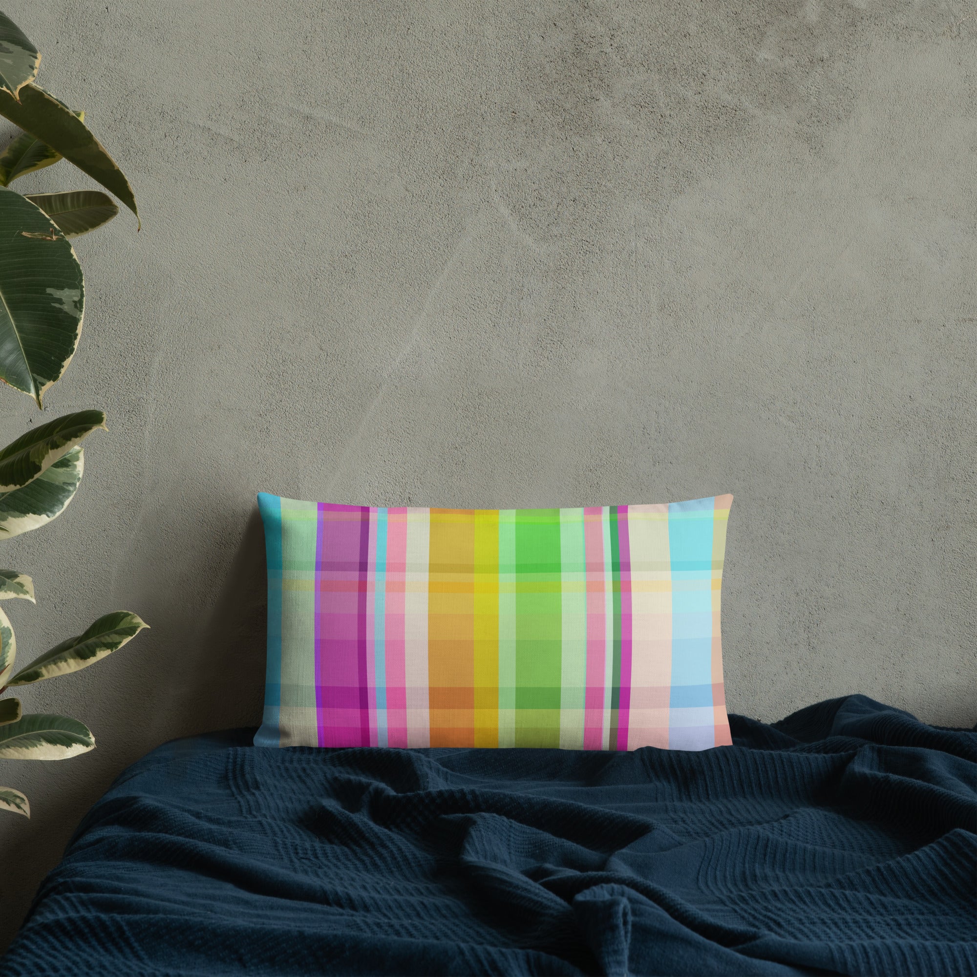 Premium accent pillow featuring a vibrant cosmic carnival design, enhancing the ambiance of any room.