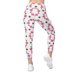 Radiant Rose Diamond Elegance Crossover Leggings