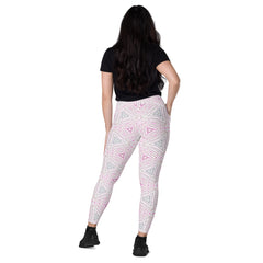 Ethereal Geode Crossover Leggings with Pockets