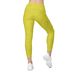 Arctic Aurora Crossover Leggings with Pockets