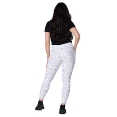 Serpent Spirals All-Over Print Crossover Leggings with Pockets