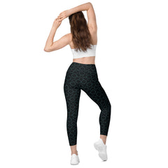 Tribal Elegance All-Over Print Crossover Leggings With Pockets