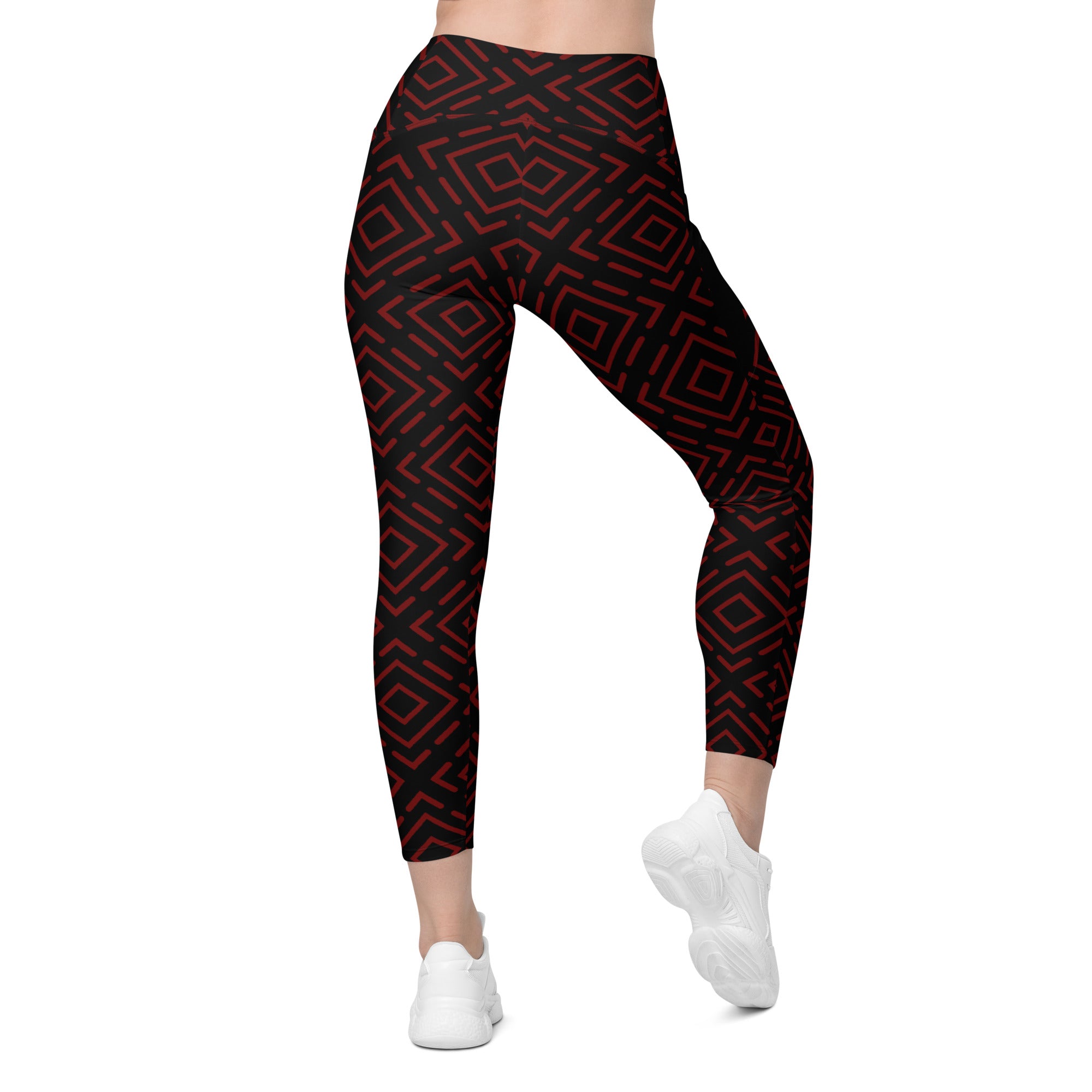 Nebula Dance All-Over Print Crossover Leggings With Pockets