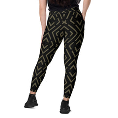 Persian Elegance All-Over Print Crossover Leggings With Pockets