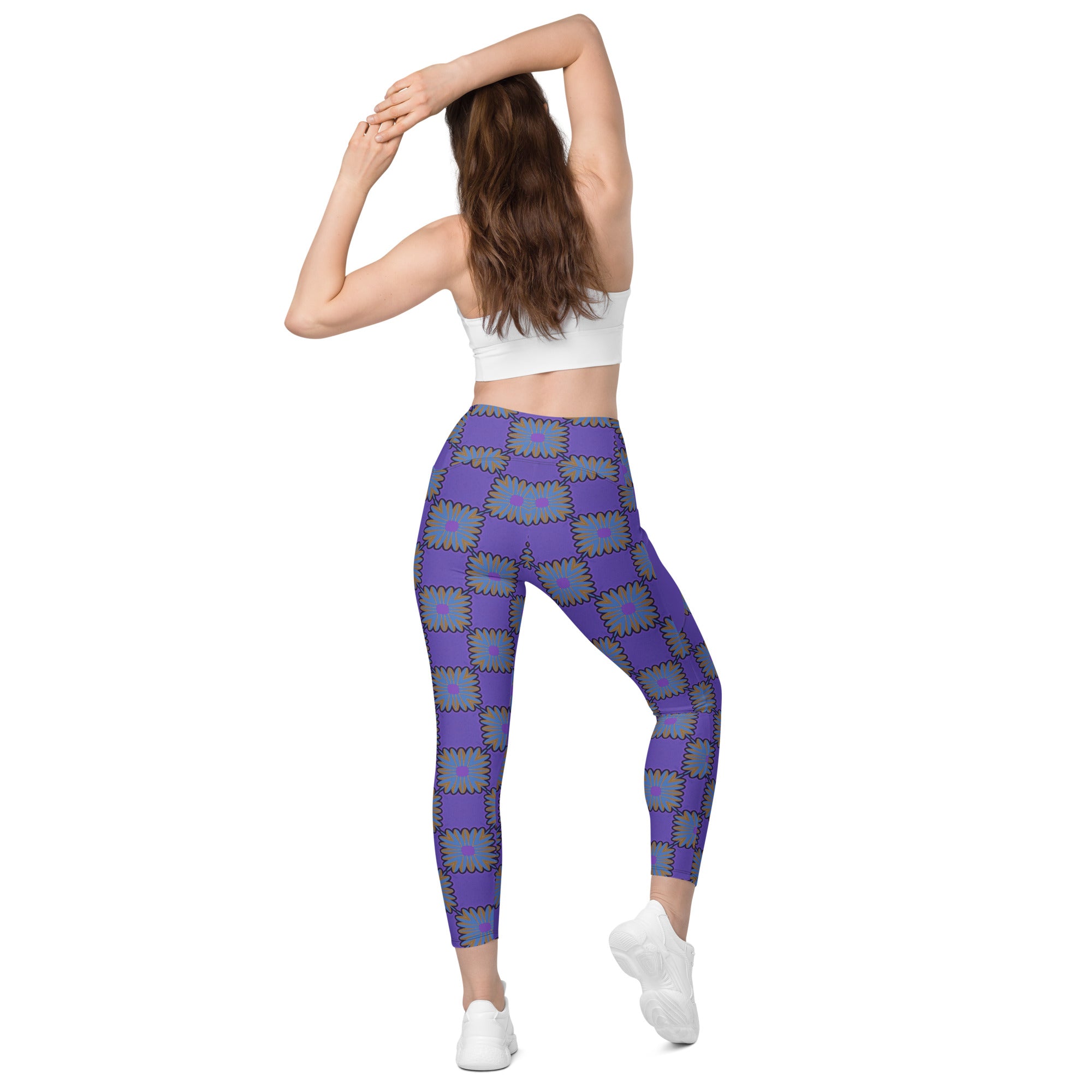 Abstract Horizon Crossover Leggings With Pockets