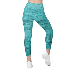 Elegant and Functional Jacquard Leggings with Side Pockets