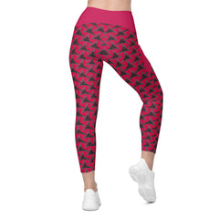 Stellar Shift Tristar Leggings with pockets, perfect for holding essentials during a workout.