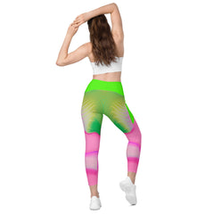 Serenity Wave Wavy Gradient Crossover Leggings with Pockets