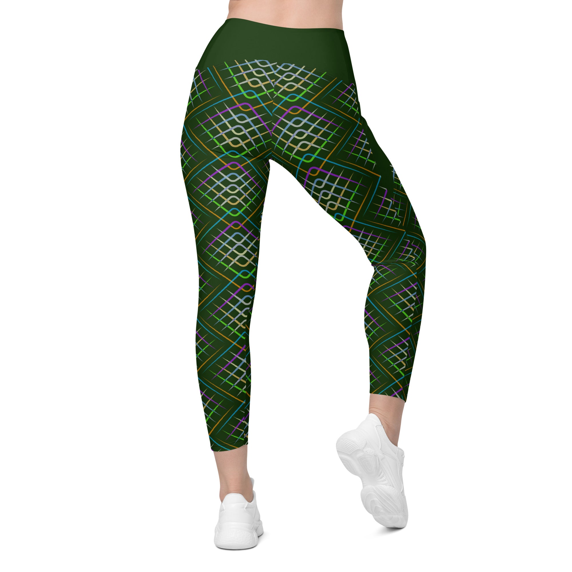 Full-length view of Urban Graffiti Crossover Leggings.