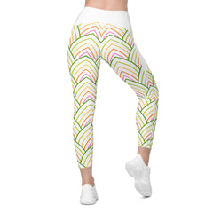 Woman wearing Retro Vibes Crossover Leggings