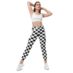 Digital Circuit Crossover Leggings with Pockets