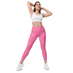 Ethereal Butterfly All-Over Print Crossover Leggings with Pockets